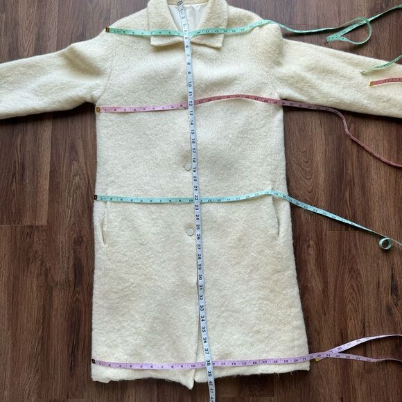 Authentic Fendi Vintage Ivory Cream Natural Mohair Wool Blend Knit Coat 42 XS - Picture 6 of 17